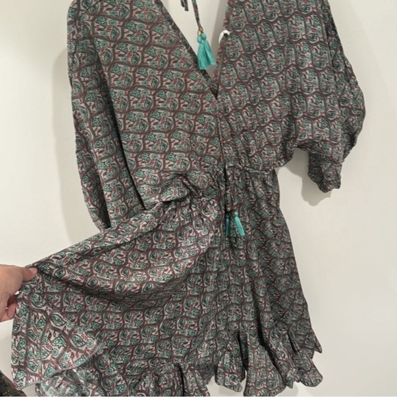 218. BOHEMIAN BOHO SILKY DRESS RESORT LIVE SHOW ALERT - Picture 4 of 7